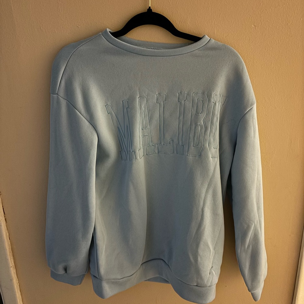 Malibu blue crew neck| shein